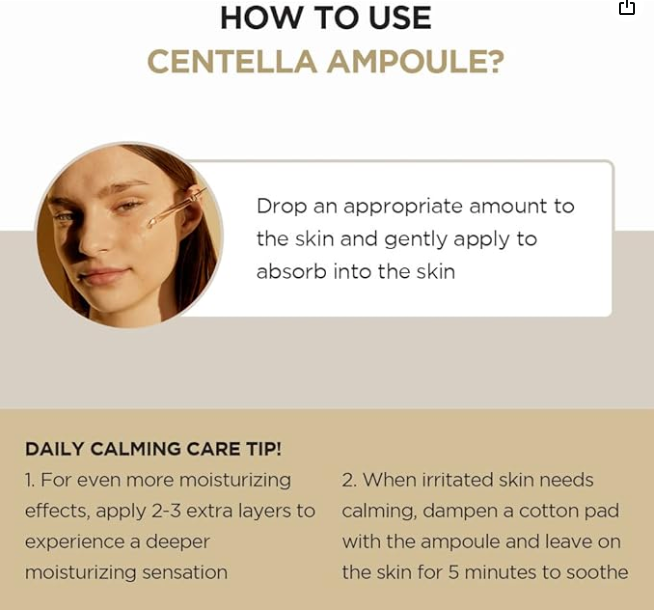 SKIN1004 Madagascar Centella Asiatica Ampoule Facial Serum 1.01 fl.oz(30ml) | 100% Centella Asiatica Extract for Soothing Sensitive and Acne-prone Skin (Ampoule 100ml)