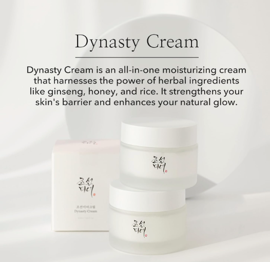 Beauty of Joseon Dynasy Cream Facial Moisturizer for Dry, Acne-Prone, Sensitive Skin. Daily Hydration Korean Skincare for Men and Women 50ml